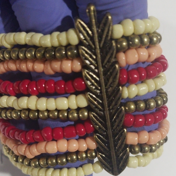 Elegant Vanity Multicolor Beaded Stretch Bracelet – Women's Fashion Jewelry - Picture 8 of 9